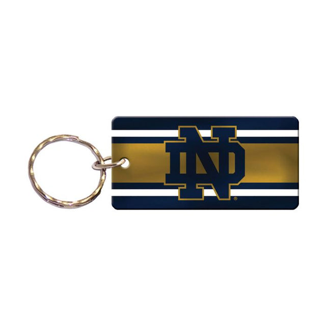 Notre Dame Fighting Irish STRIPES Keychain Rectangle