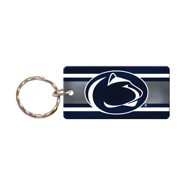 Llavero rectangular con el logo de Penn State Nittany Lions STRIPES