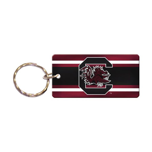 South Carolina Gamecocks STRIPES Keychain Rectangle