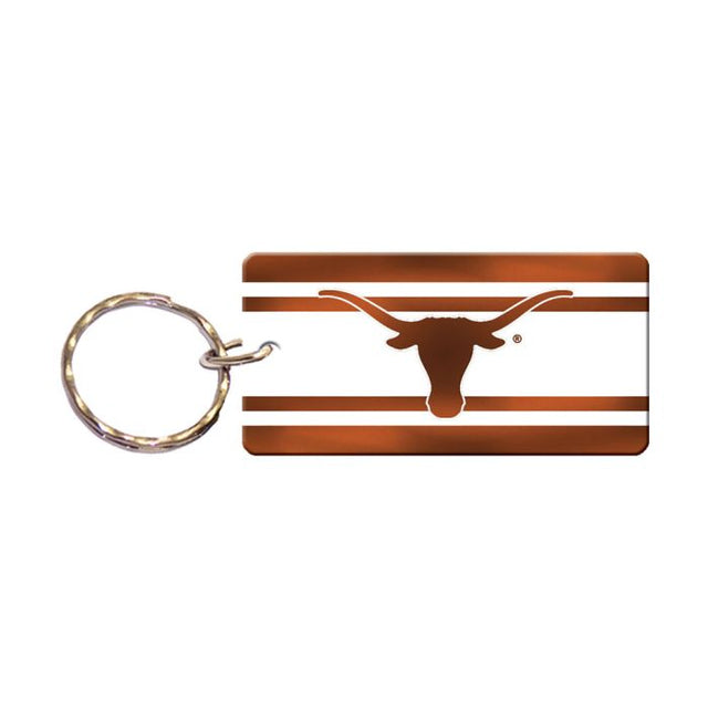 Llavero rectangular con rayas de los Texas Longhorns