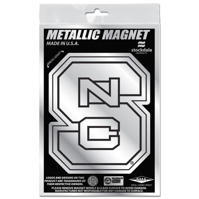 NC State Wolfpack Metallic Magnets 3" x 5"