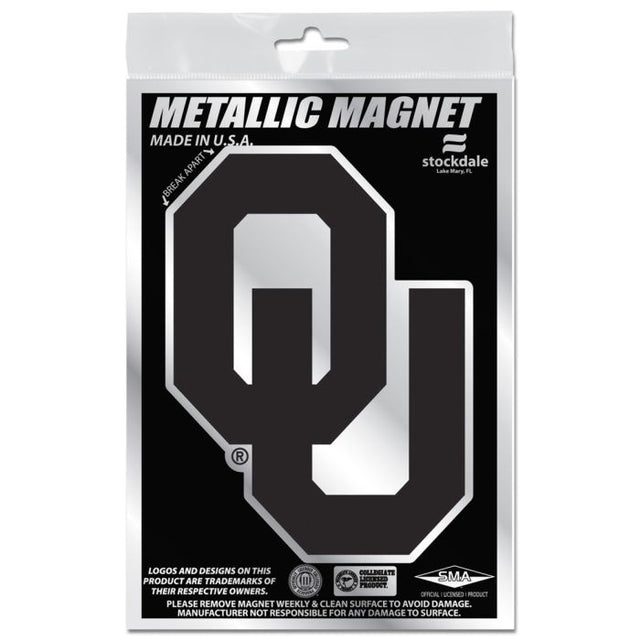 Oklahoma Sooners Metallic Magnets 3" x 5"