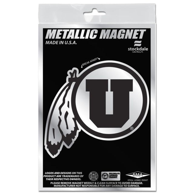 Utah Utes Metallic Magnets 3" x 5"