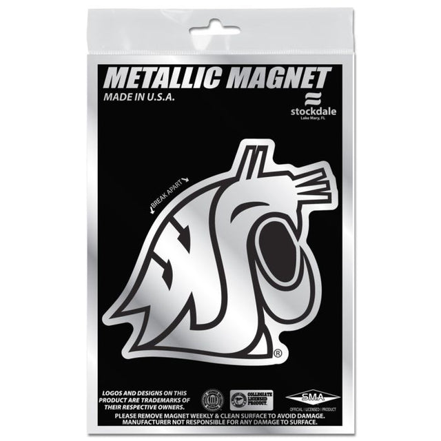 Washington State Cougars Metallic Magnets 3" x 5"