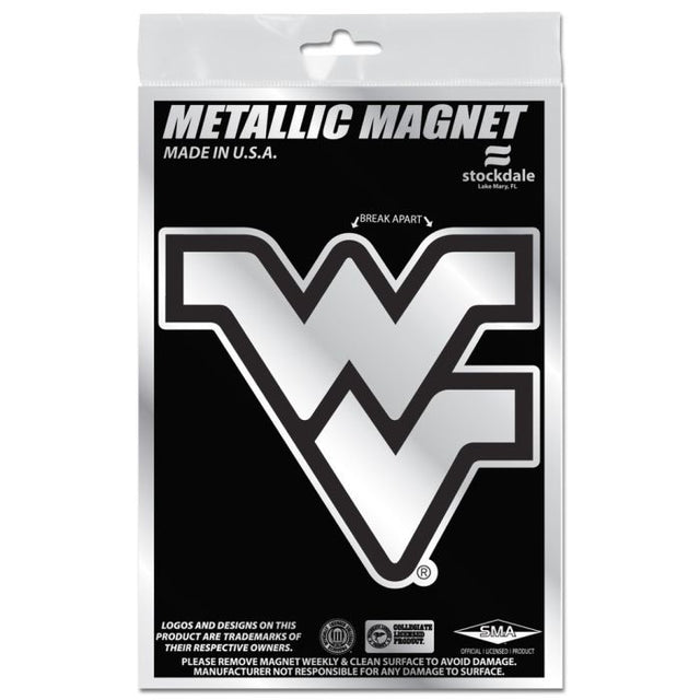 West Virginia Mountaineers Metallic Magnets 3" x 5"