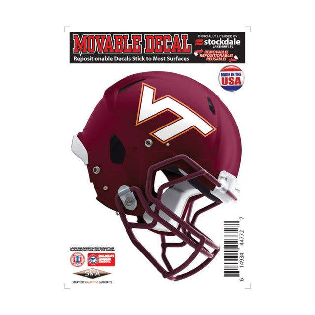 Calcomanías para todo tipo de superficies de Virginia Tech Hokies HELMET de 5" x 7"