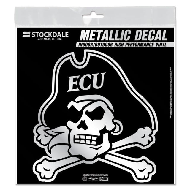 East Carolina Pirates Decal Metallic 6" x 6"