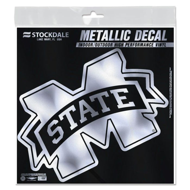 Mississippi State Bulldogs Decal Metallic 6" x 6"