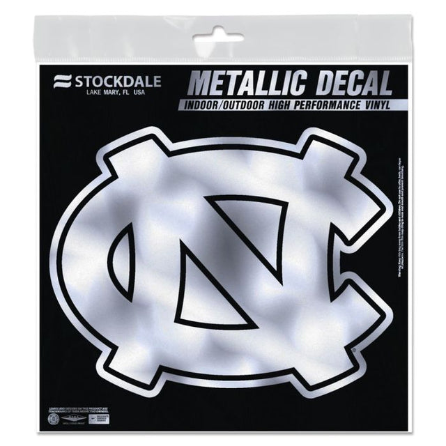 North Carolina Tar Heels Decal Metallic 6" x 6"