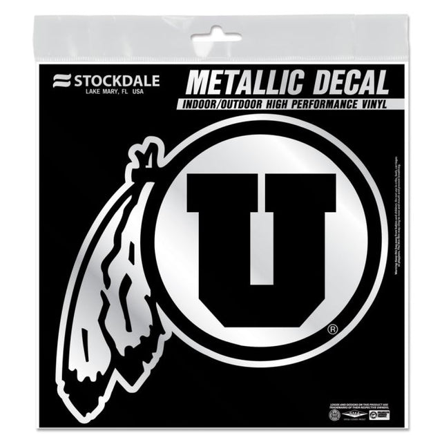 Utah Utes Decal Metallic 6" x 6"