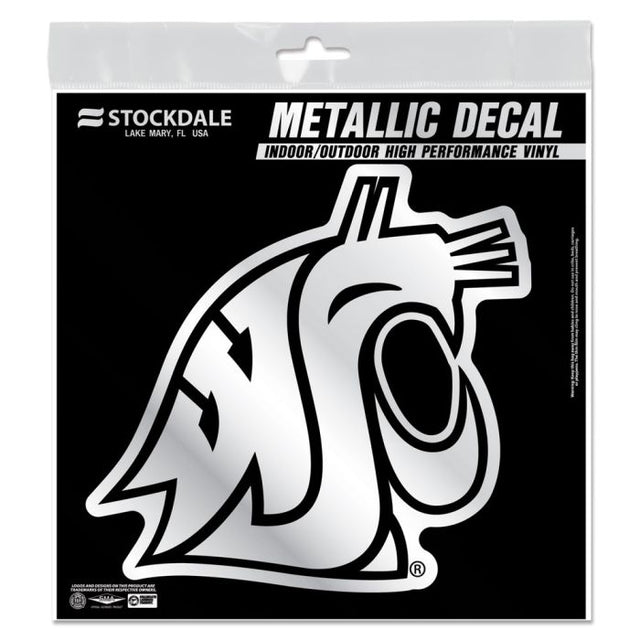 Washington State Cougars Decal Metallic 6" x 6"