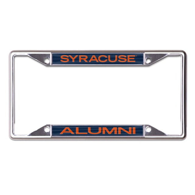 Marco de licencia de alumno de Syracuse Orange, de acero inoxidable, estampado