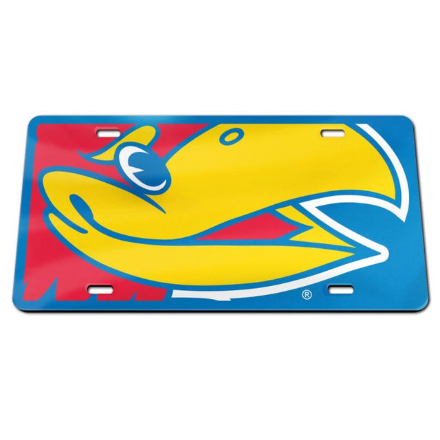 Kansas Jayhawks MEGA Specialty Acrylic License Plate