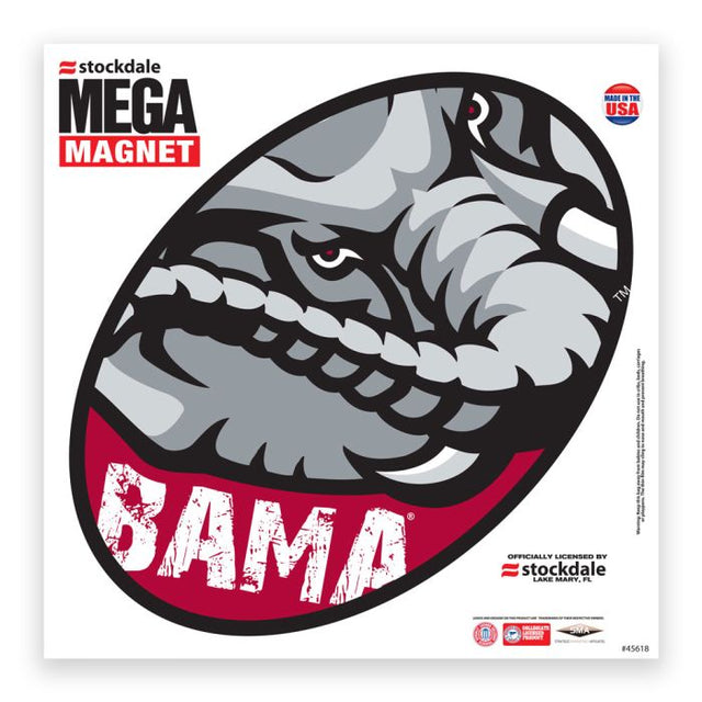 Imanes para exteriores MEGA de Alabama Crimson Tide de 12" x 12"