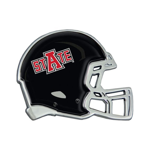 Emblema de metal cromado abovedado para CASCO de Arkansas State Red Wolves