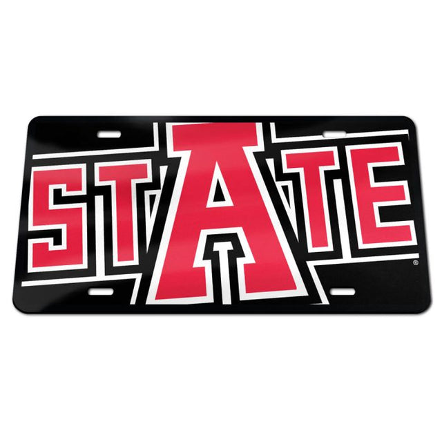 Matrícula acrílica especial MEGA de Arkansas State Red Wolves