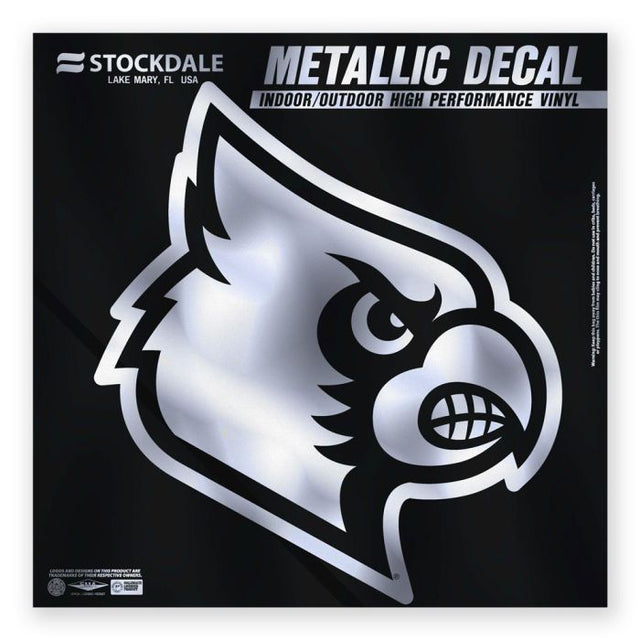 Louisville Cardinals Metallic Window Decals 12" x 12"