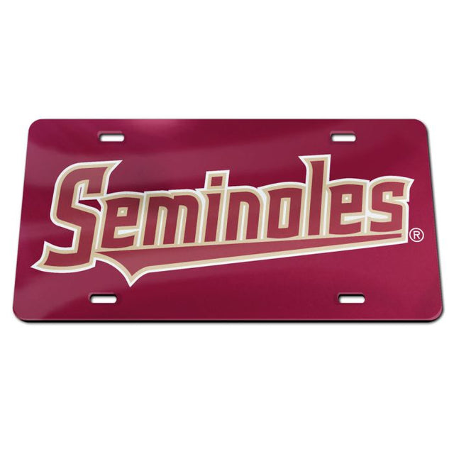 Florida State Seminoles Acrylic Classic License Plates