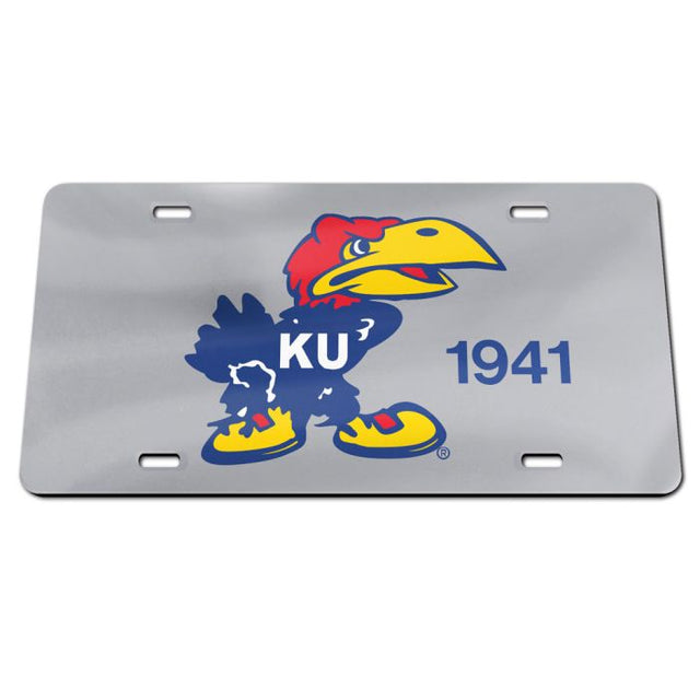 Kansas Jayhawks /College Vault Specialty Acrylic License Plate