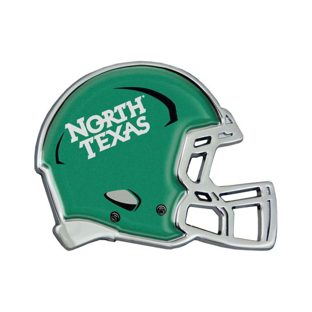 North Texas Mean Green HELMET Chrome Metal Domed Emblem