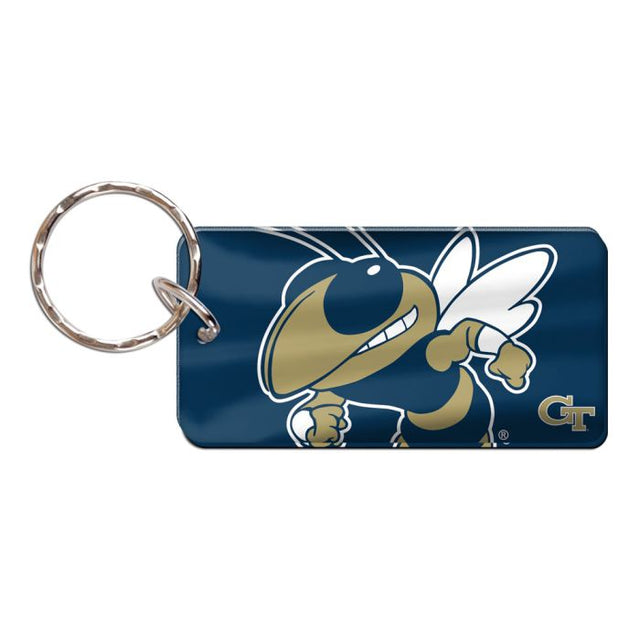 Llavero rectangular de los Georgia Tech Yellow Jackets