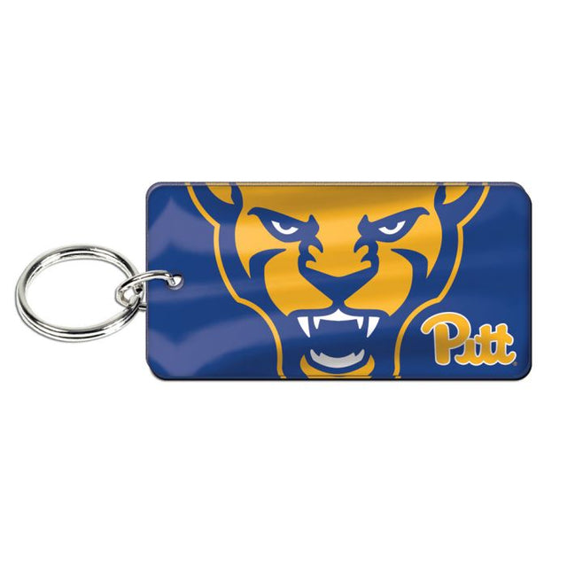 Llavero rectangular con la mascota de los Pittsburgh Panthers