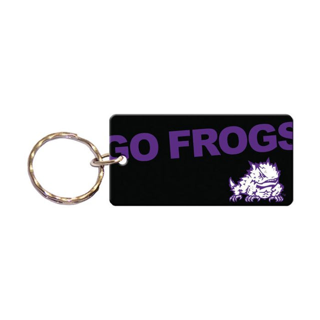 Llavero rectangular MEGA de TCU Horned Frogs