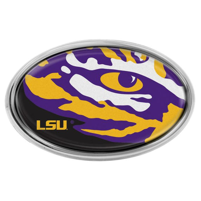 Emblema abovedado de metal cromado MEGA de los LSU Tigers