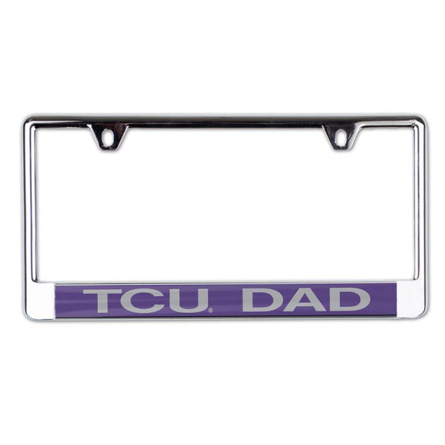 TCU Horned Frogs Lic Plate Frame B/O Printed