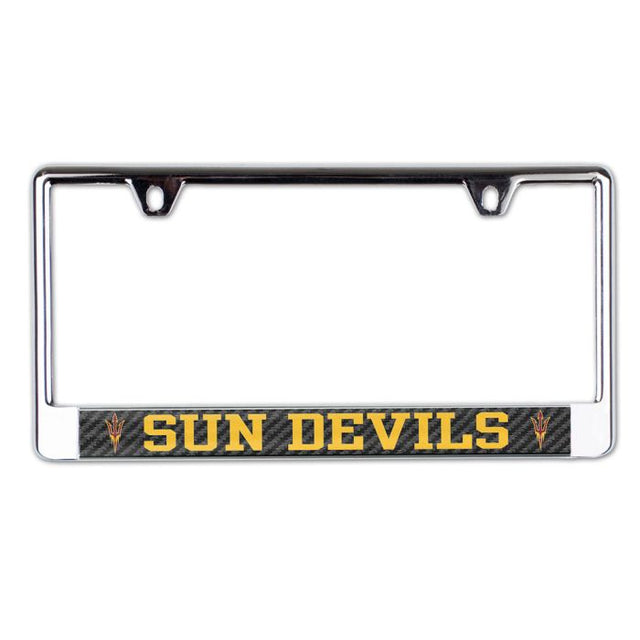 Arizona State Sun Devils CARBON Lic Plate Frame B/O Printed