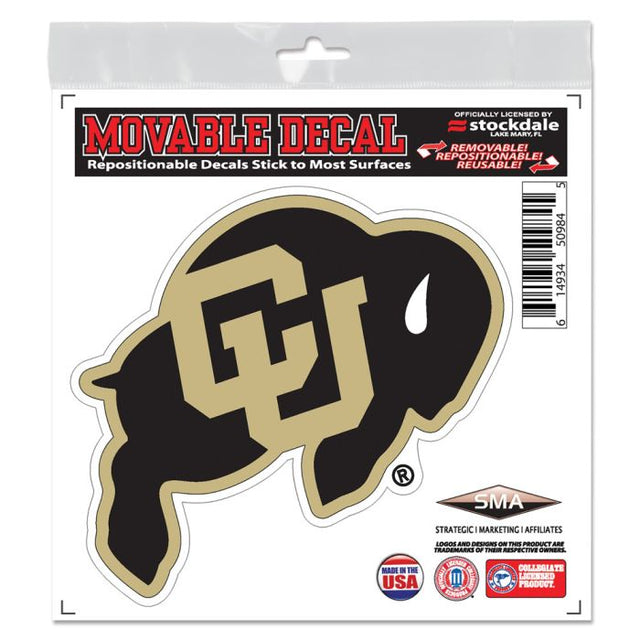 Calcomanía para todo tipo de superficies de los Colorado Buffaloes, 6" x 6"