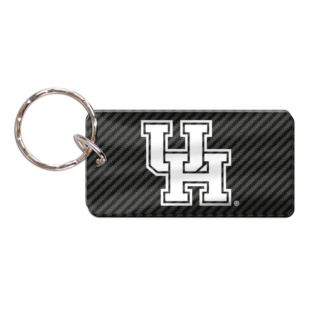 Llavero rectangular de carbono de los Houston Cougars