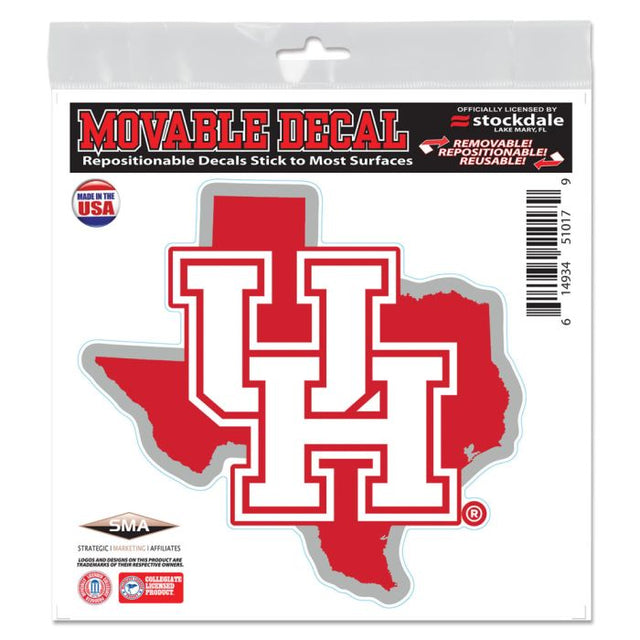 Calcomanía para todo tipo de superficies de los Houston Cougars, 6" x 6"