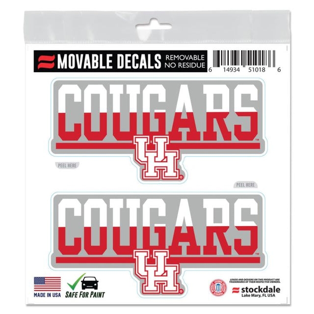 Calcomanía para todo tipo de superficies de los Houston Cougars, 6" x 6"