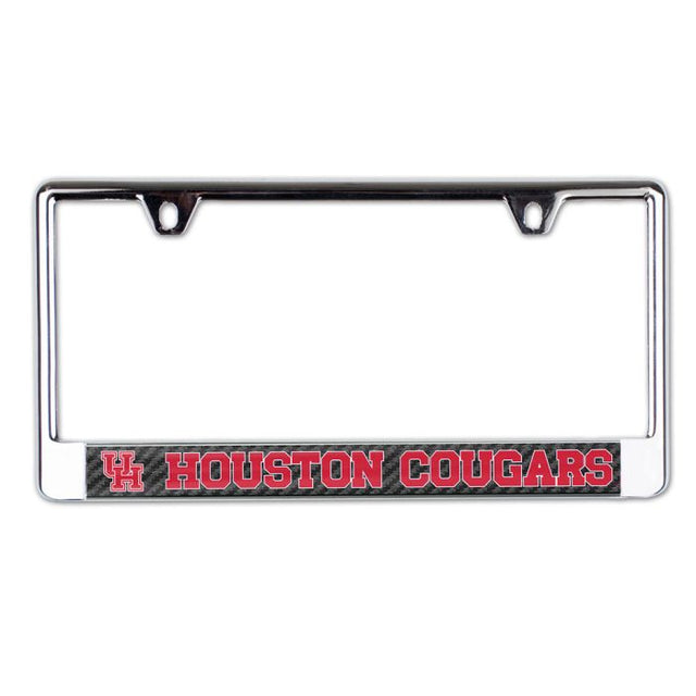 Houston Cougars CARBON Lic Plate Frame B/O Printed