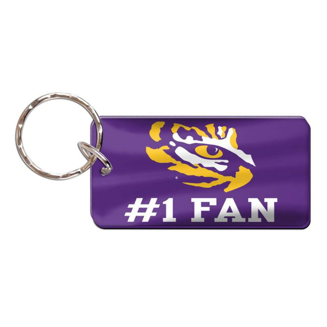 LSU Tigers Keychain Rectangle