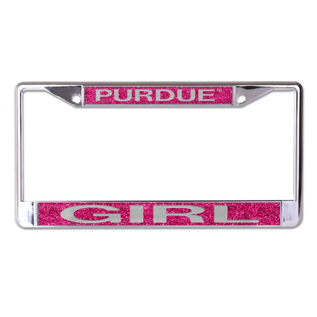 Purdue Boilermakers GLITTER BACKGROUND Lic Plt Frame S/L Printed