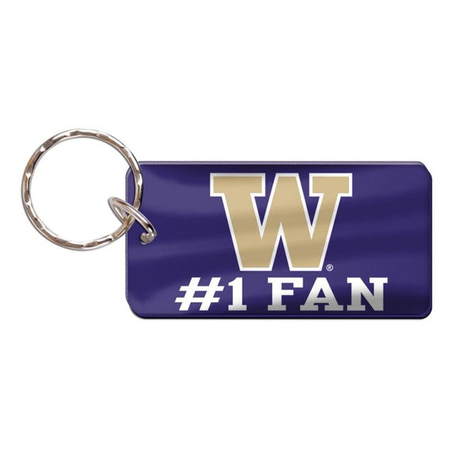 Llavero rectangular de Washington Huskies