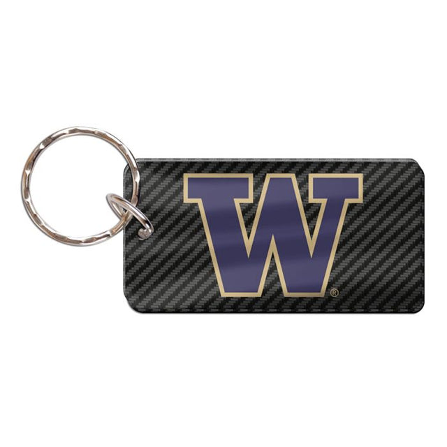 Washington Huskies CARBON Keychain Rectangle