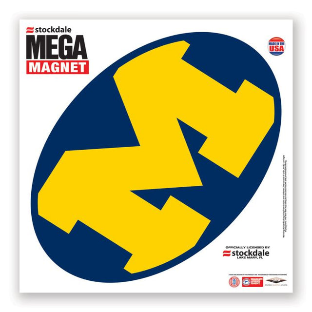 Imanes para exteriores MEGA de los Michigan Wolverines, 12" x 12"