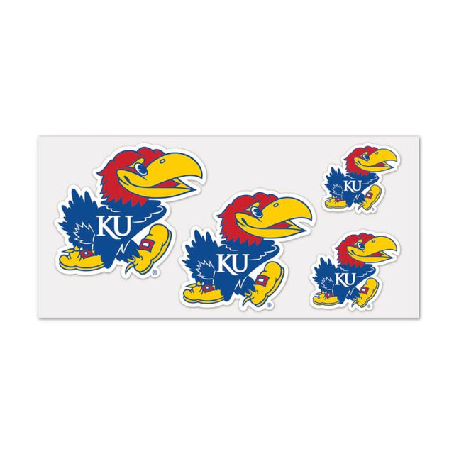 Calcomanías para ventanas de los Kansas Jayhawks, 3" x 5"