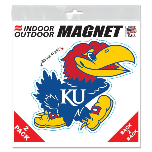 Imanes para exteriores de los Kansas Jayhawks, 6" x 6"