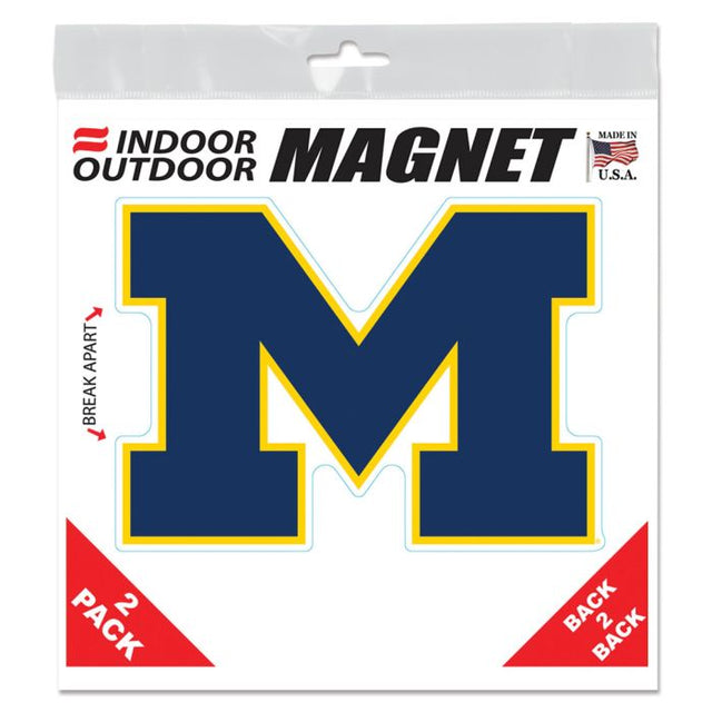 Imanes para exteriores de los Wolverines de Michigan, 6" x 6"