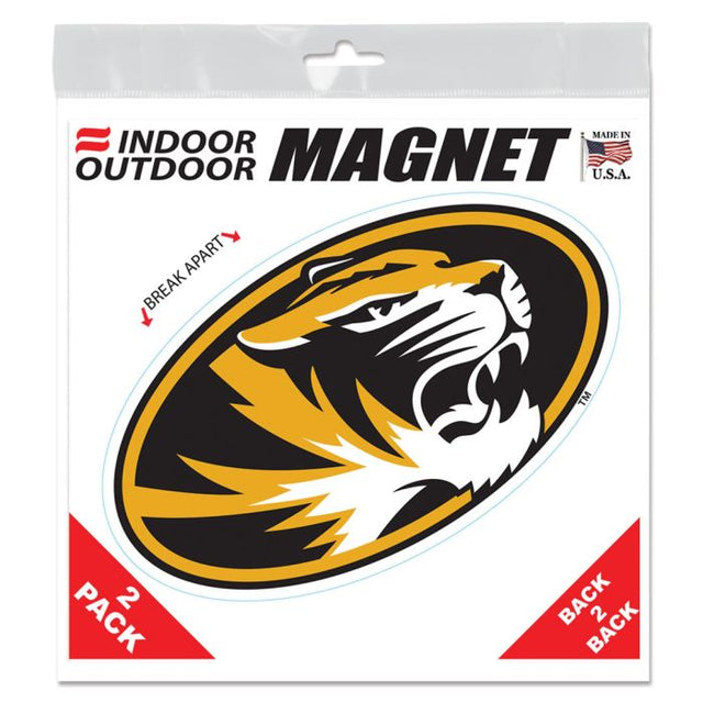 Imanes para exteriores de los Missouri Tigers, 6" x 6"