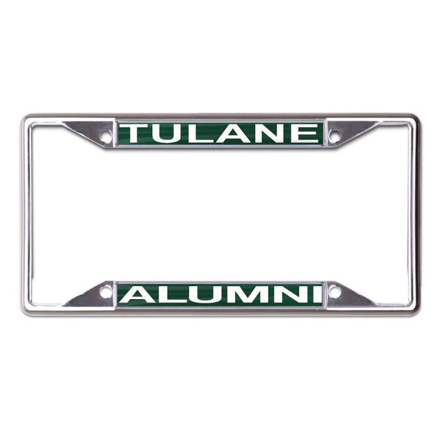 Marco de licencia Tulane Green Wave Plt de acero inoxidable estampado