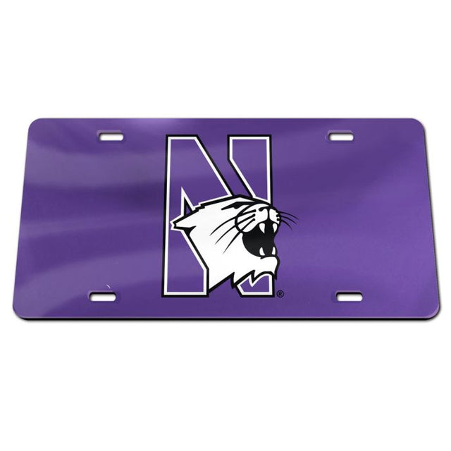 Matrícula acrílica especial de Northwestern Wildcats