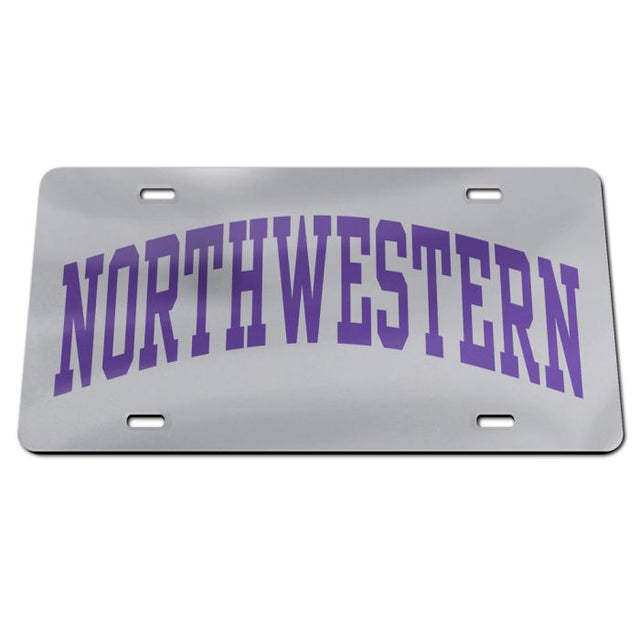 Placas de matrícula clásicas de acrílico de Northwestern Wildcats