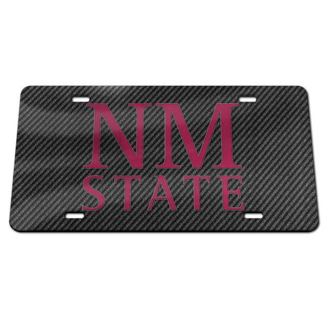 New Mexico State Aggies CARBON Specialty Acrylic License Plate