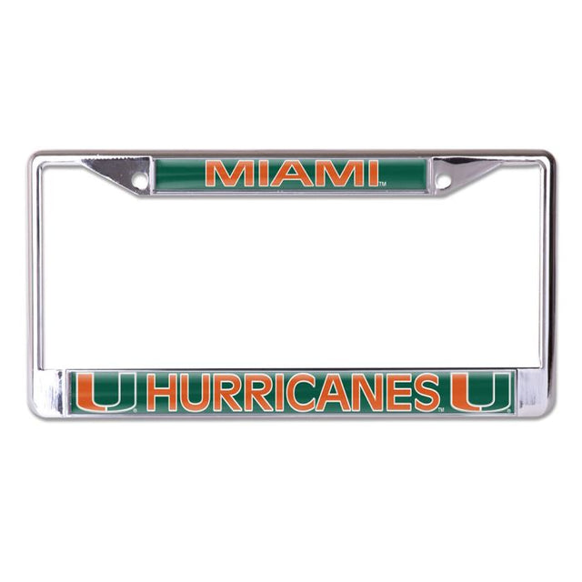 Miami Hurricanes Lic Plt Frame S/L Domed