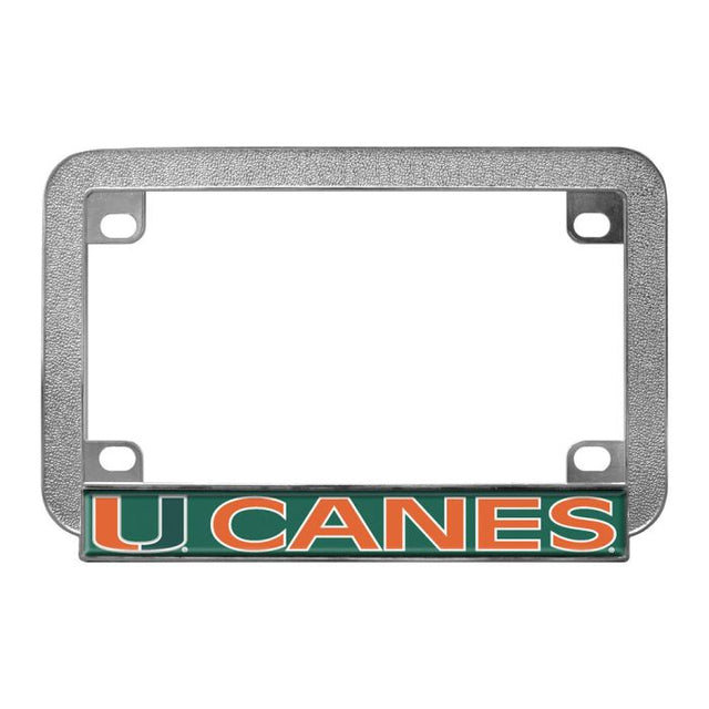 Marco de placa de metal para motocicleta de los Miami Hurricanes